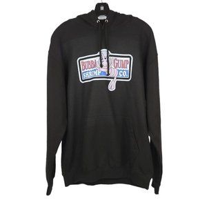 All We Do Is Bubba Gump Shrimp Co. Hoodie Sz L Sweatshirt Pullover AWDIS Black